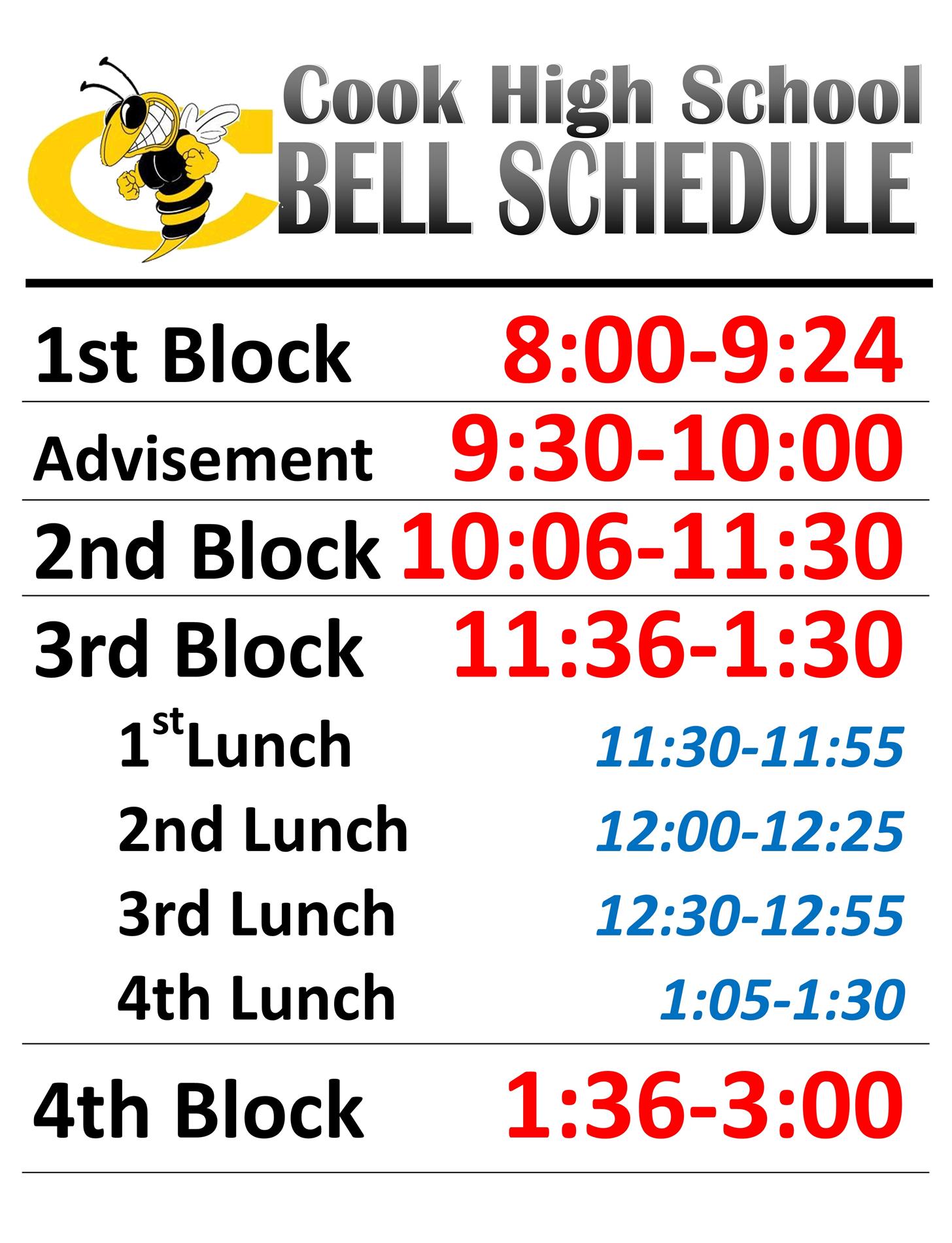 bell schedule