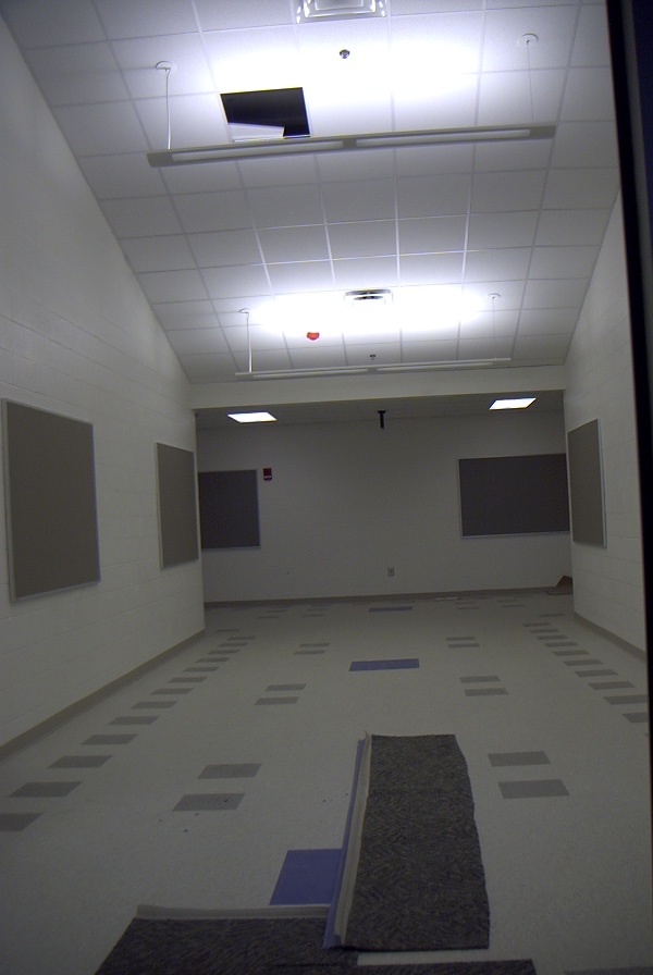 Main hall lighting and floor tile