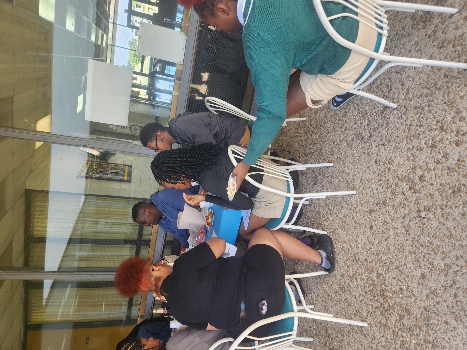 Obannon, Greenville High, and Riverside high school students taste various types of cheese for Culinary Arts Class