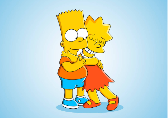 Bart and Lisa Simpson