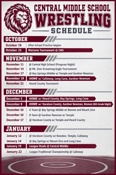 wrestling schedule