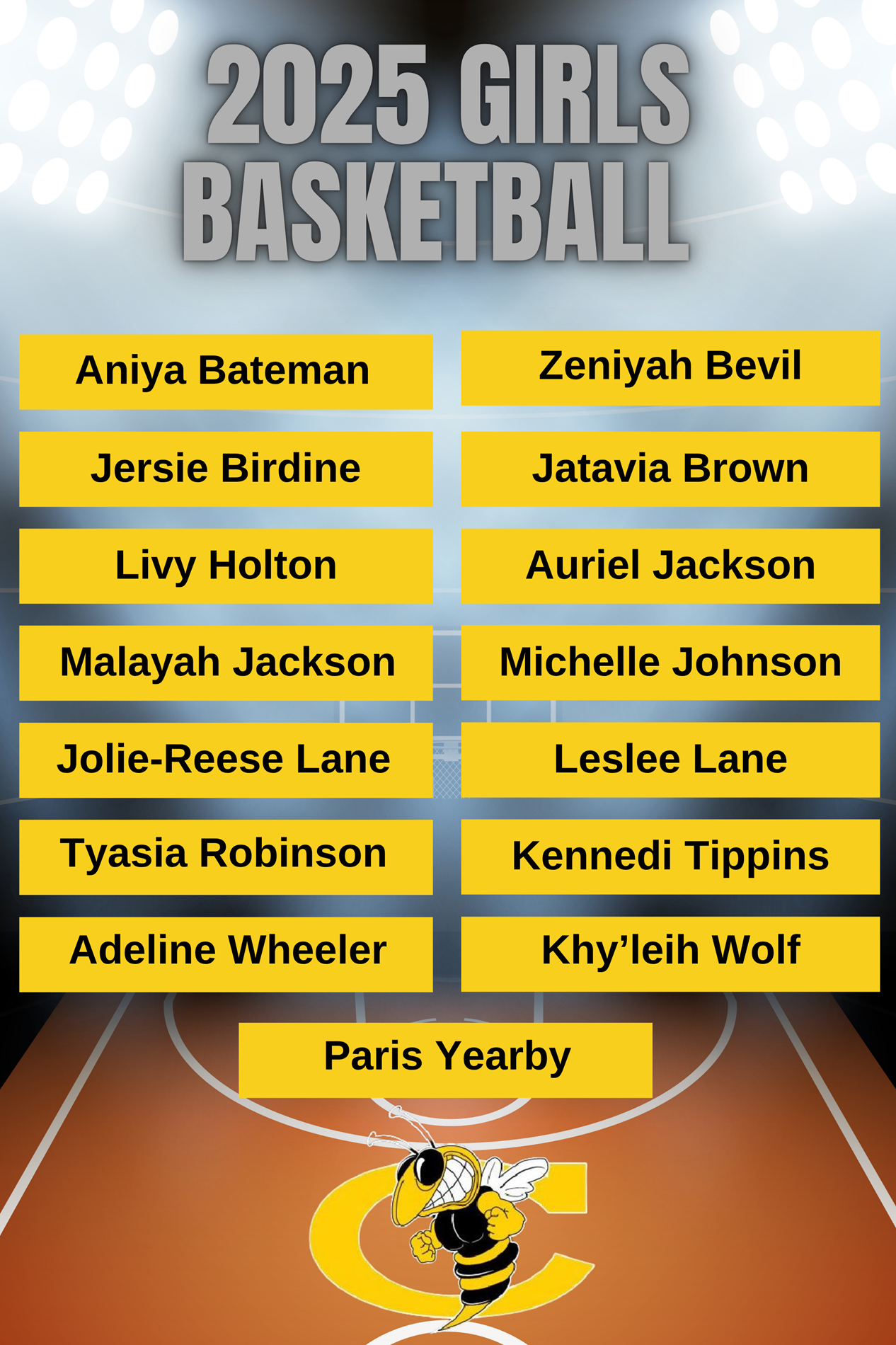 Girls Basketball Roster