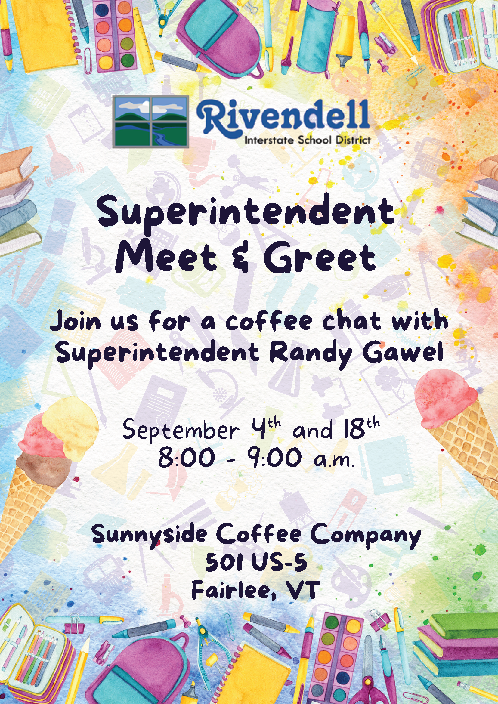 Superintendent Meet and Greet Schedule September 2025