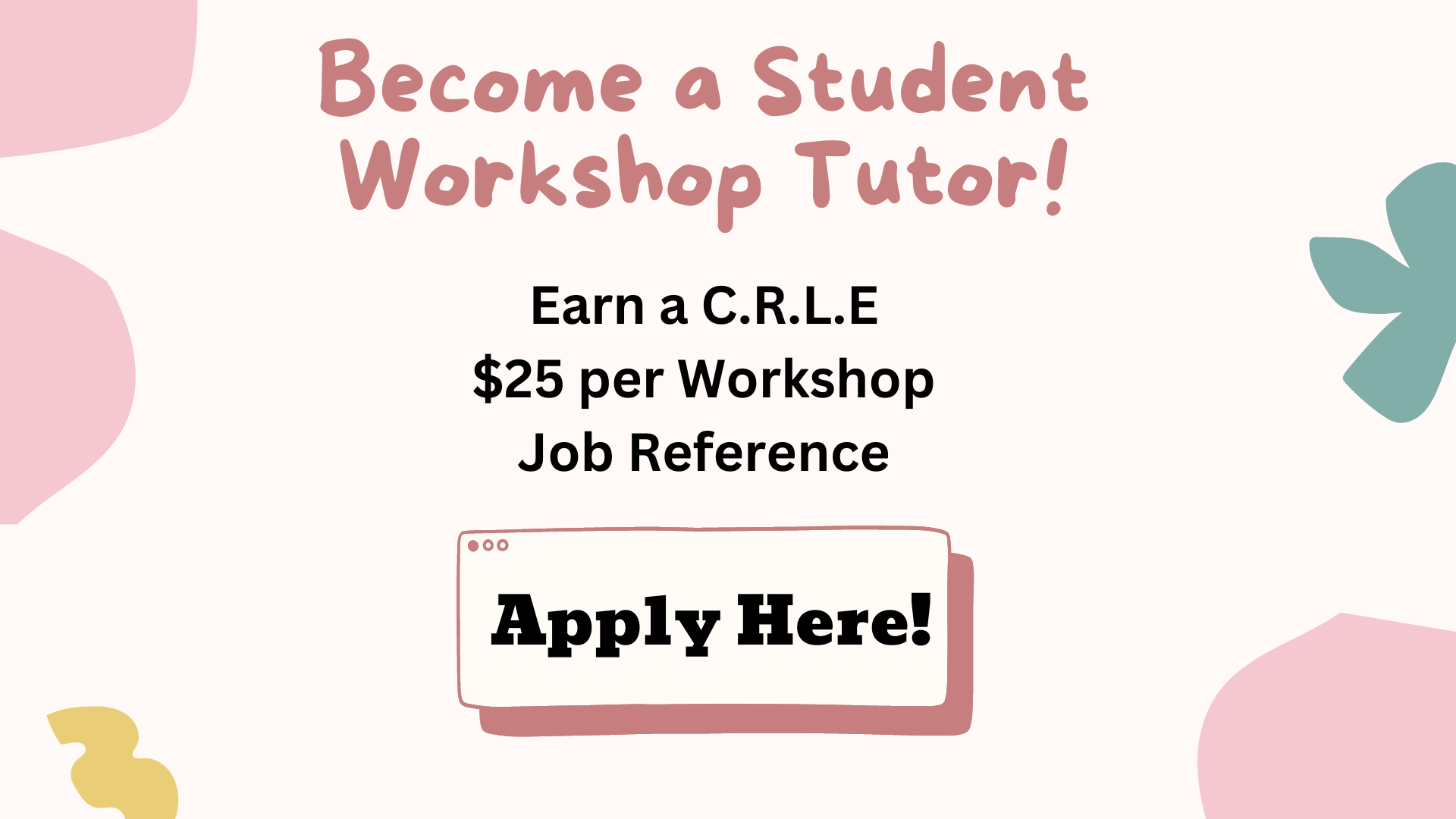 Become a Student Tutor!