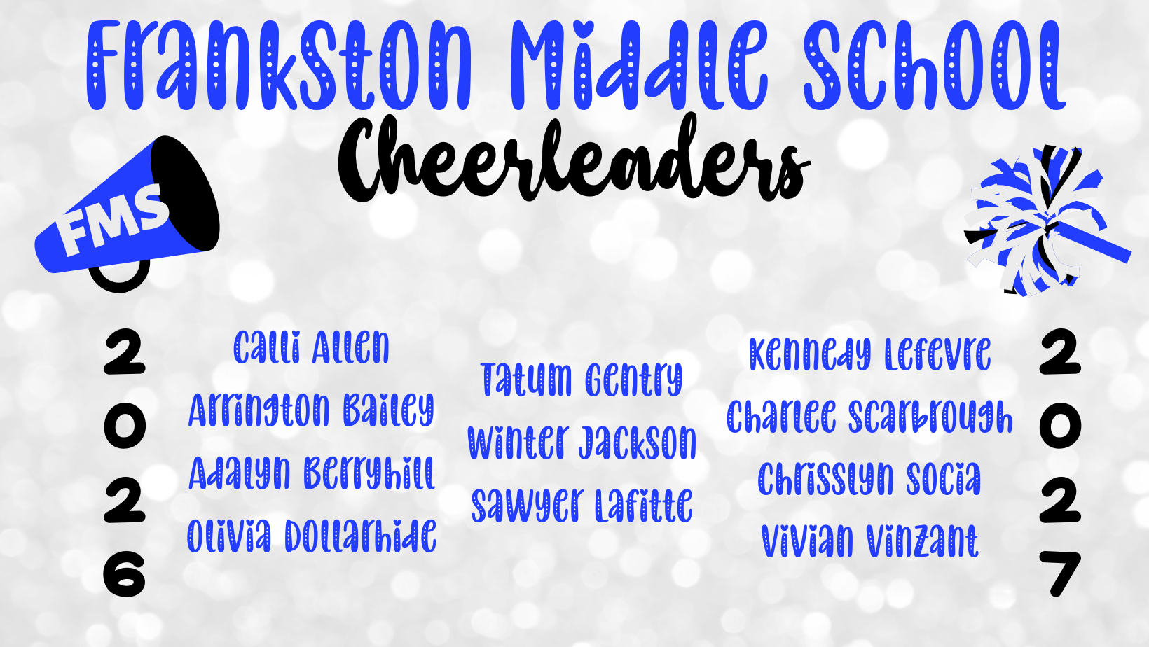 Frankston ISD Middle School Cheerleaders