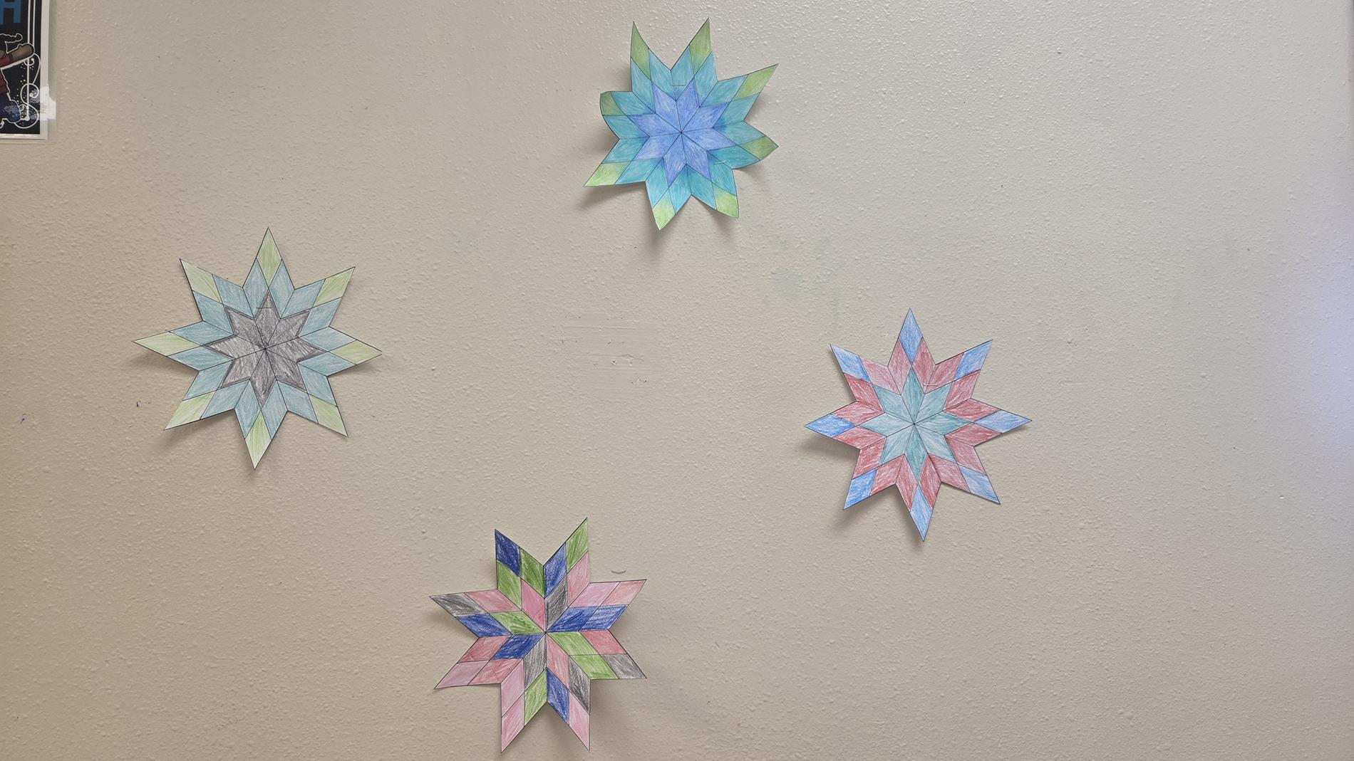 Quilts + Math = Masterpieces by our students!