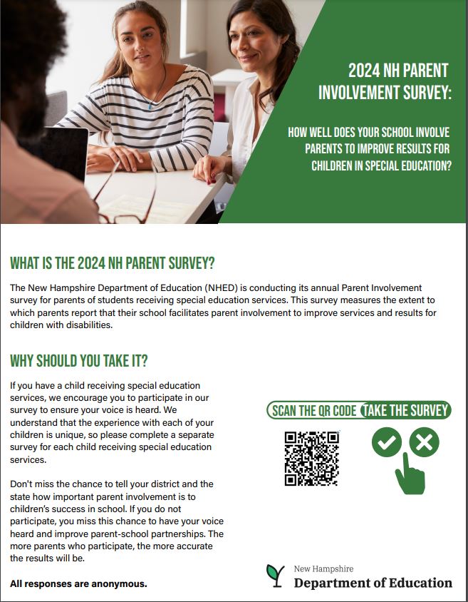 NH DOE Special Education Parent Involvement Survey Information