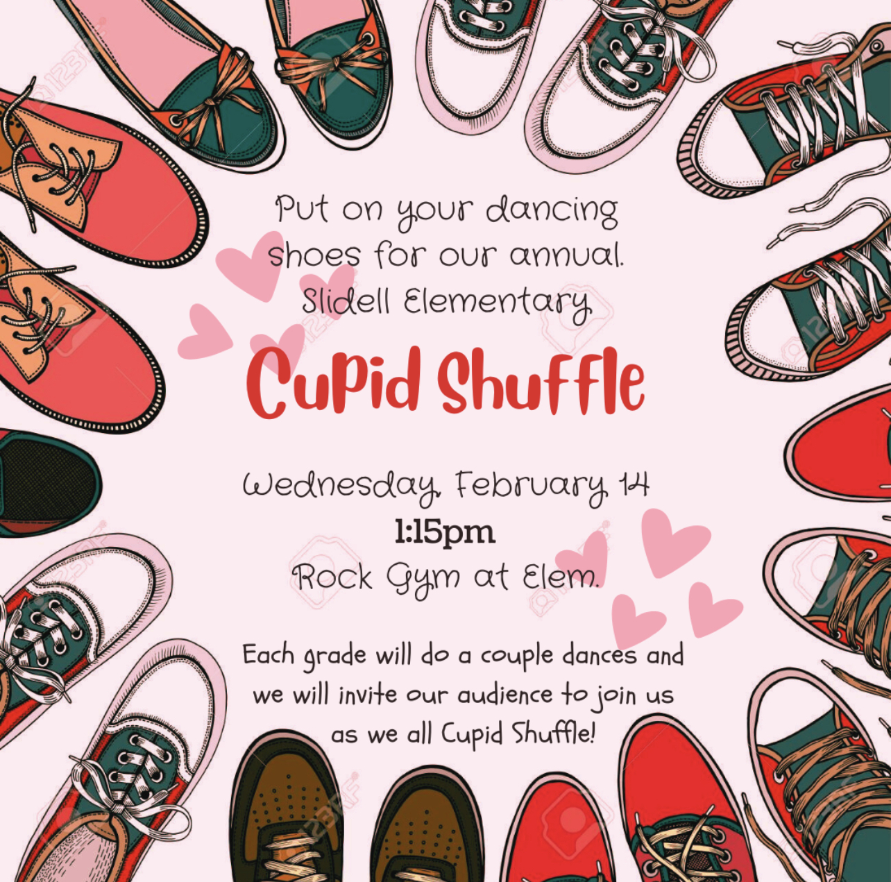 Cupid Shuffle Wed. Feb. 14 at 1:15 pm