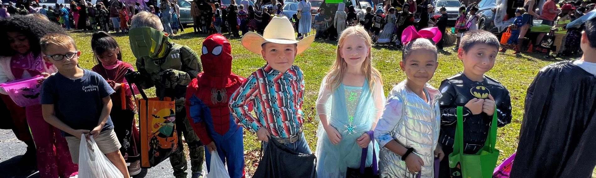 Elementary School Students in Costumes