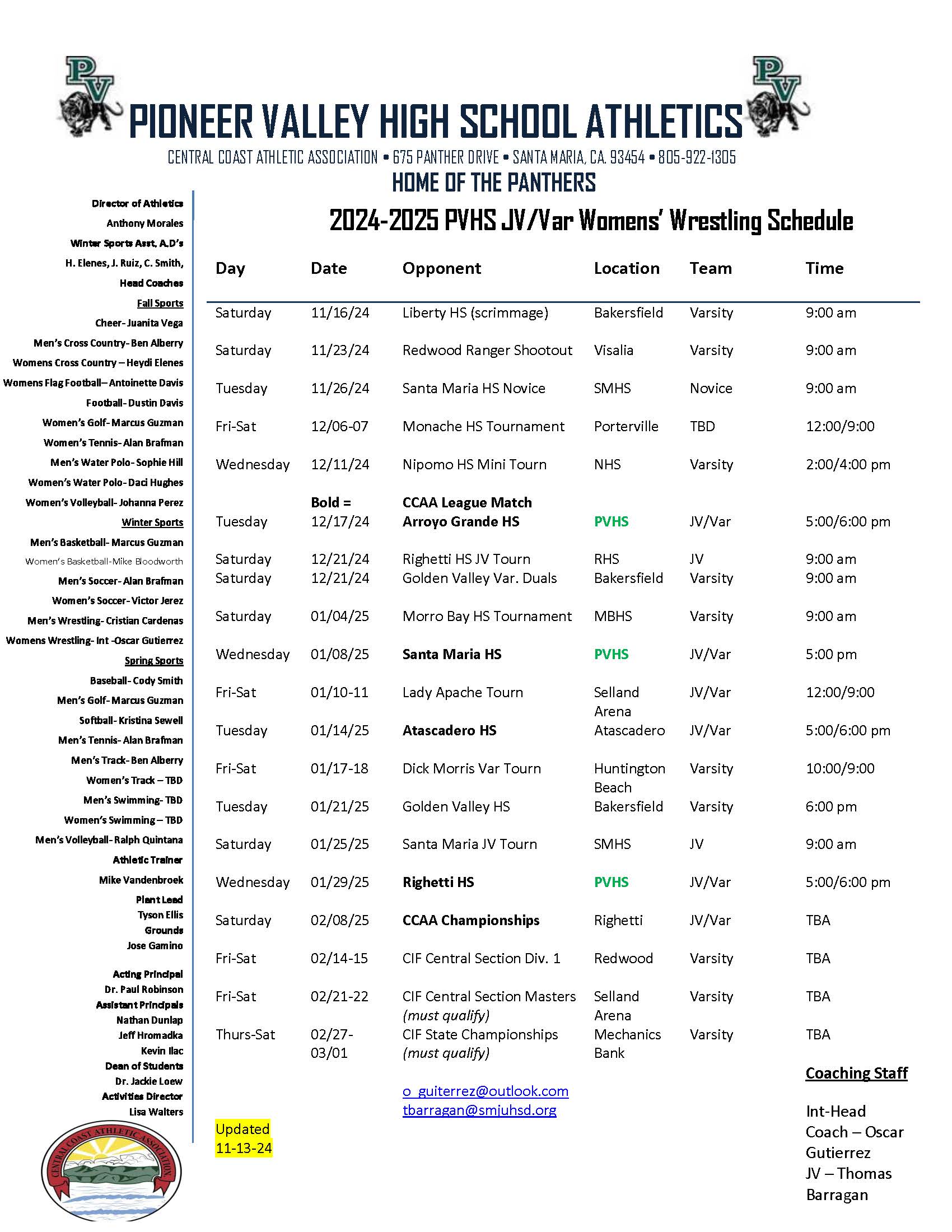 Womens Wrestling Sched ver 2