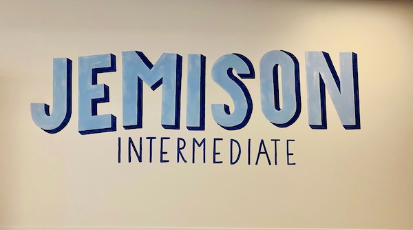 Jemison Intermediate mural in front lobby