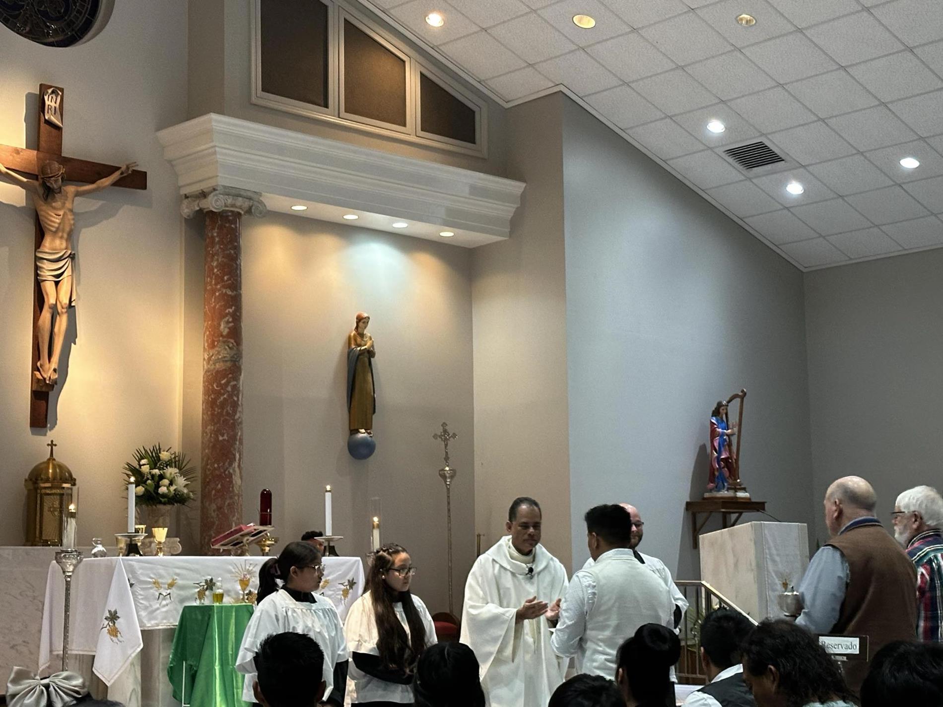 First Communion for several parishioners