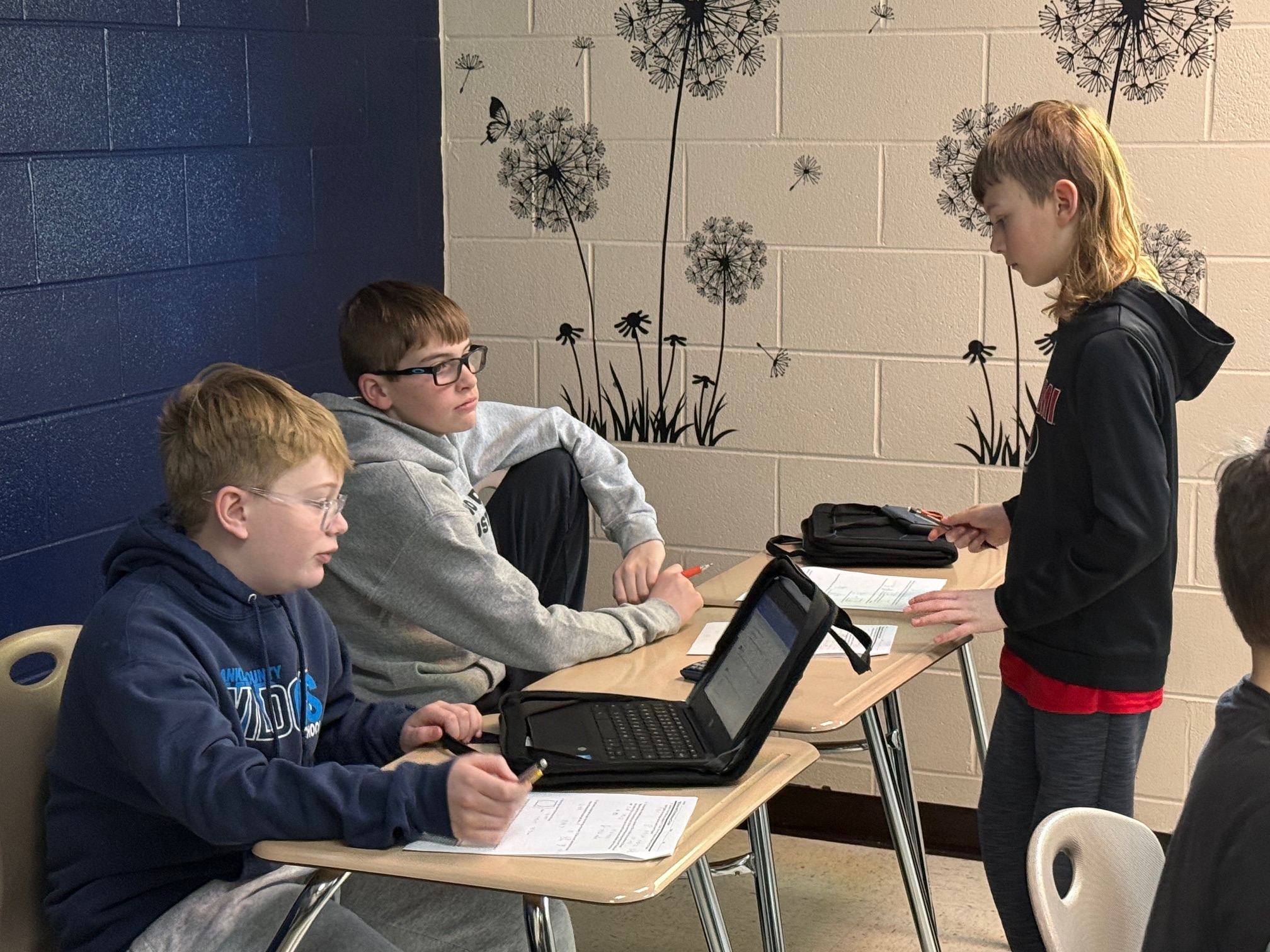 students helping students with math