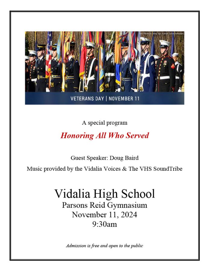 Veterans Day Program Announcement