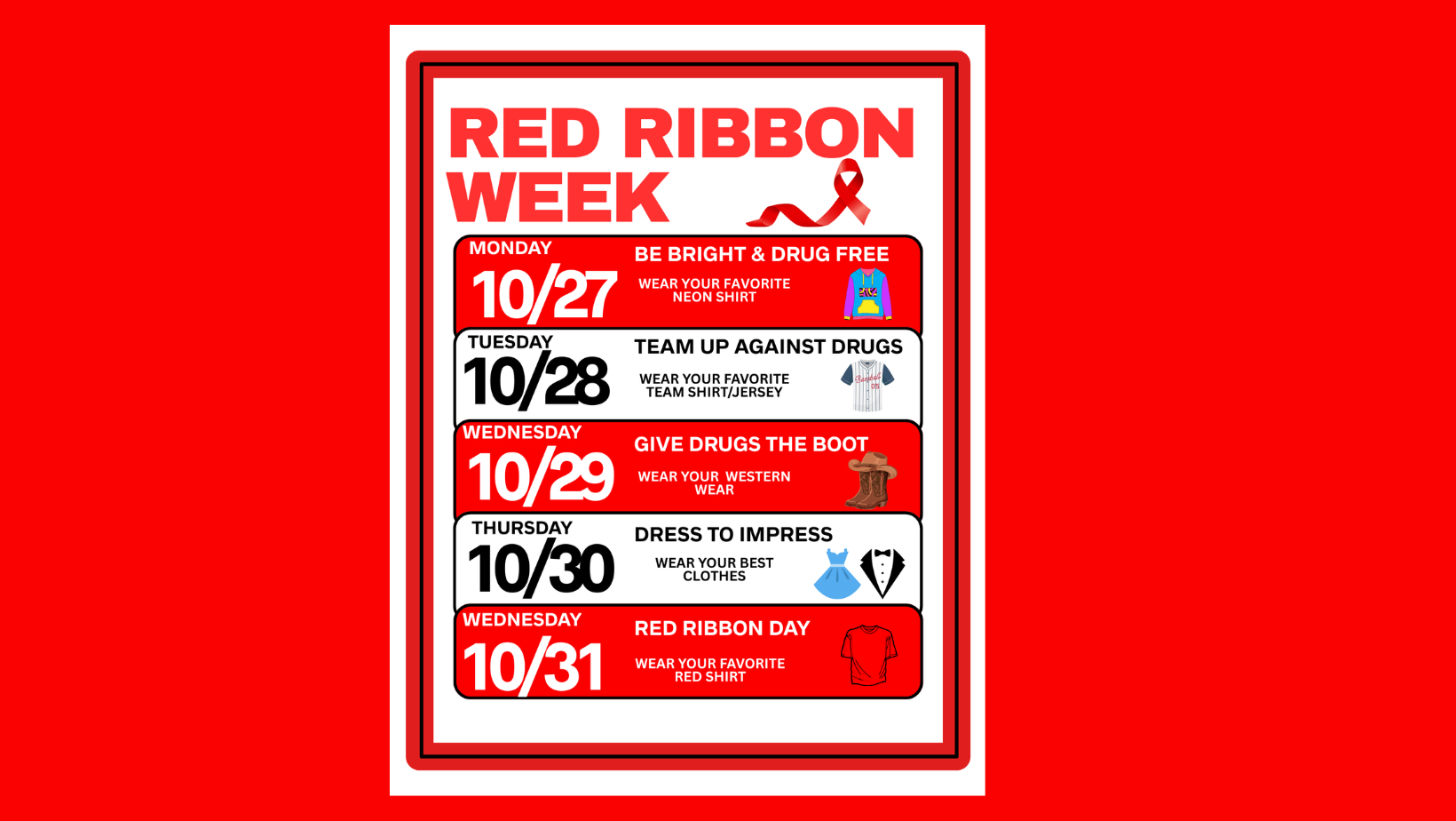 Red Ribbon Week Flyer