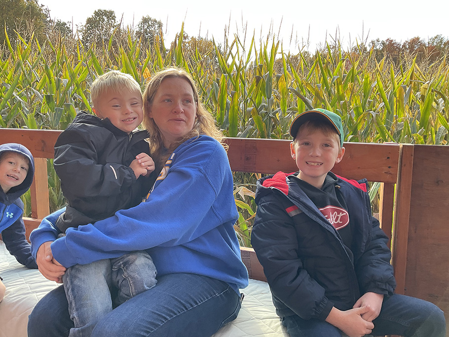 Having fun at Rolling Acres Corn Maze