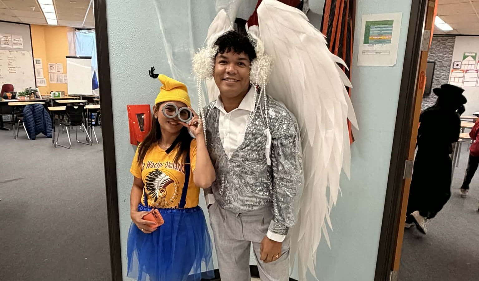 Students on Halloween