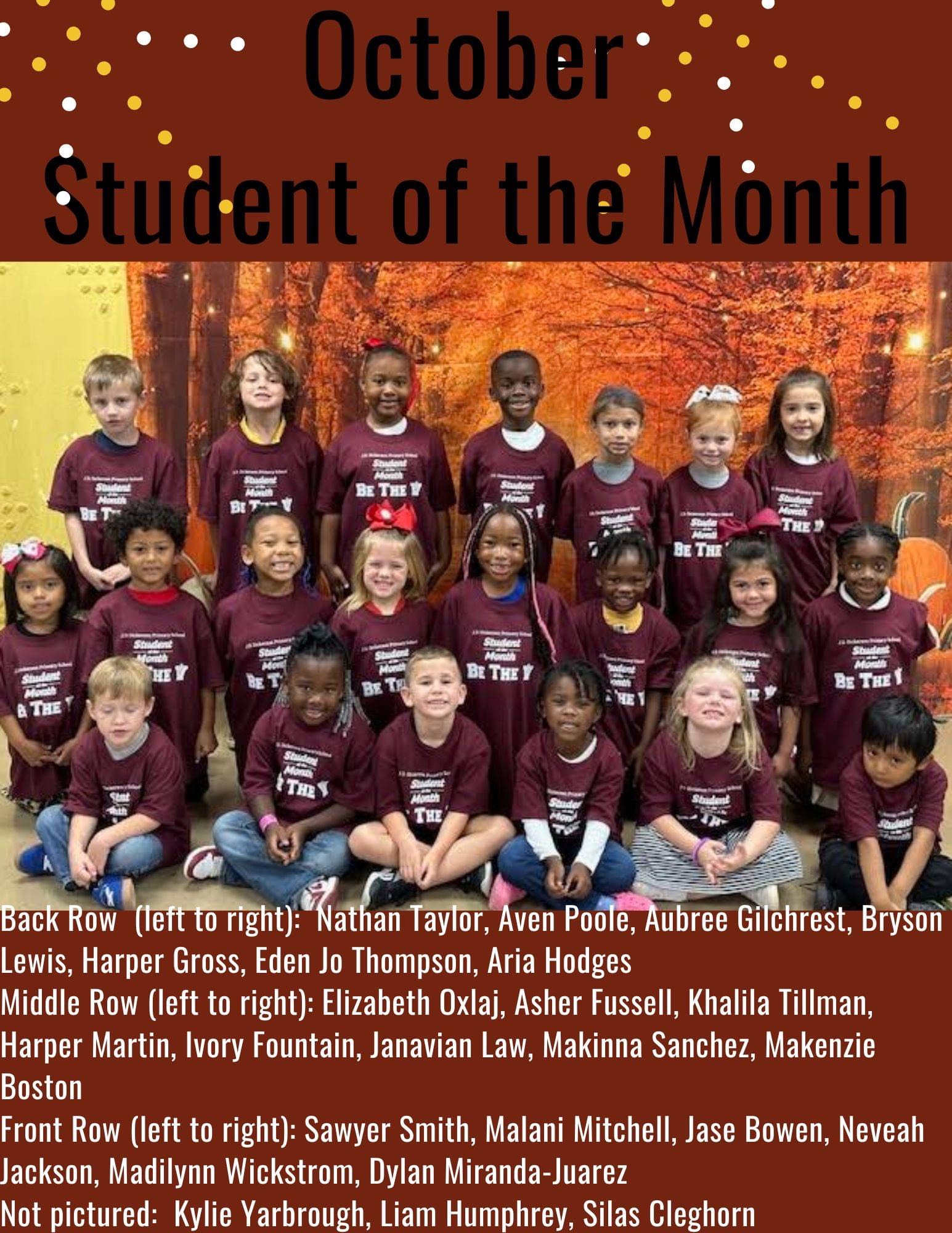 October Students of the Month