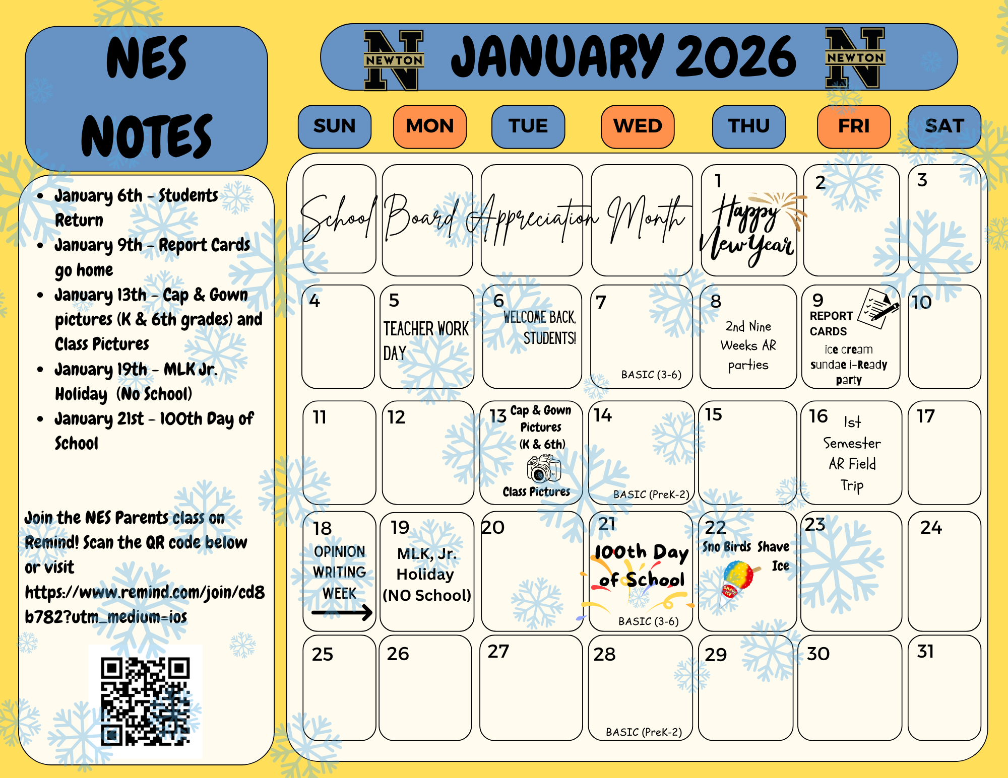 January Calendar