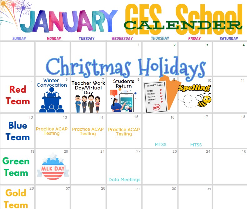 January Calendar