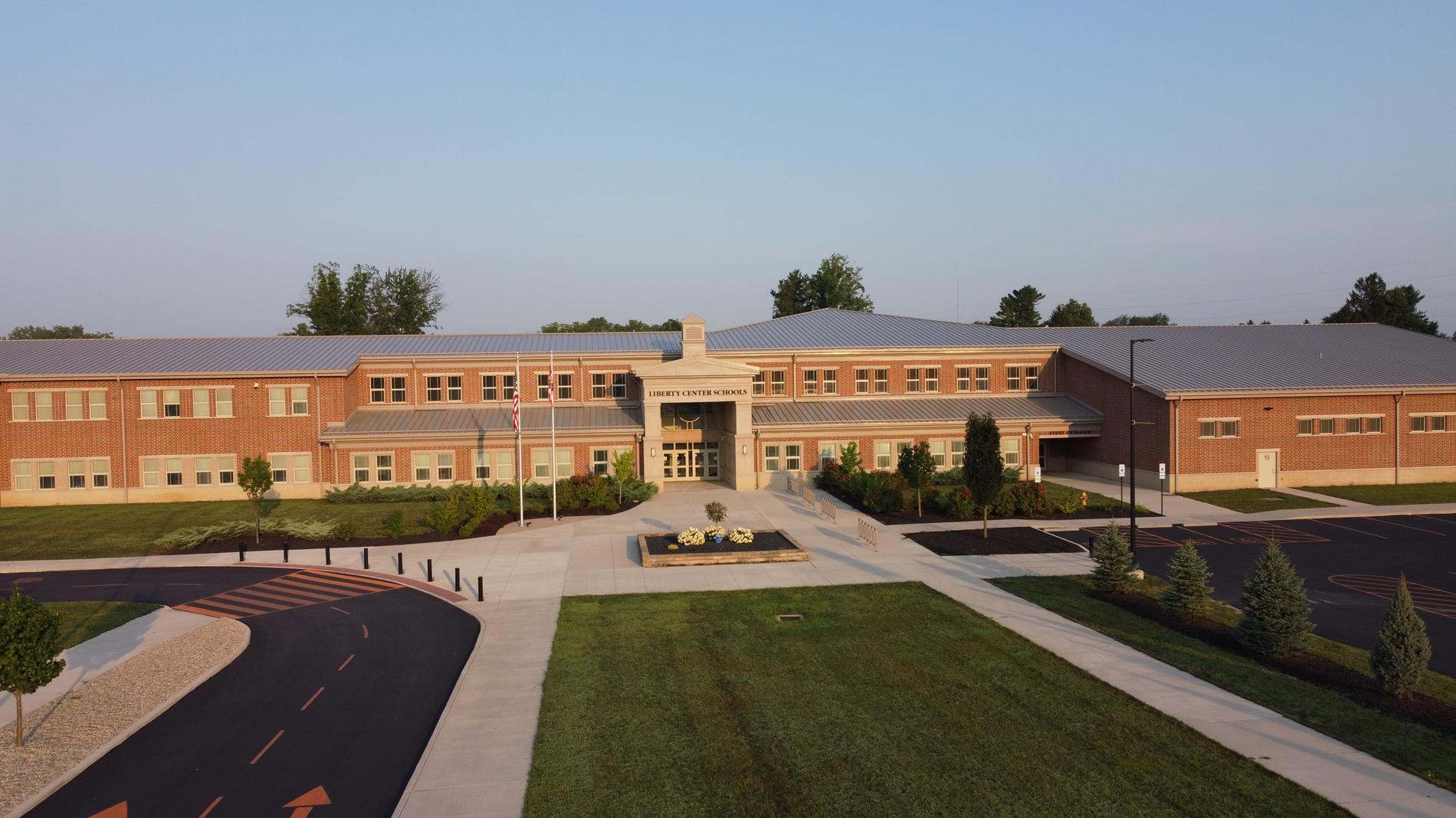 Picture of the front of the school building