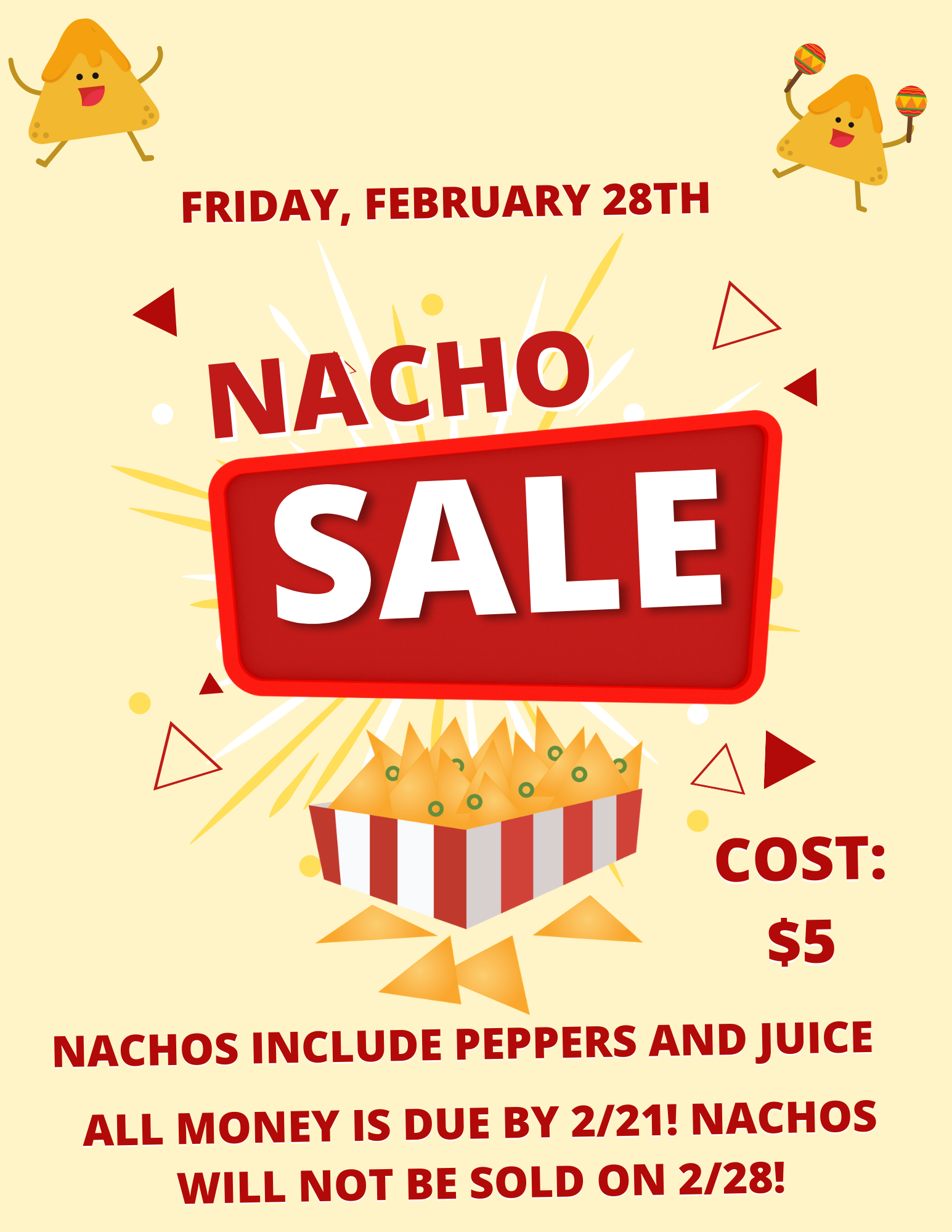 Nacho Fundraiser Flyer