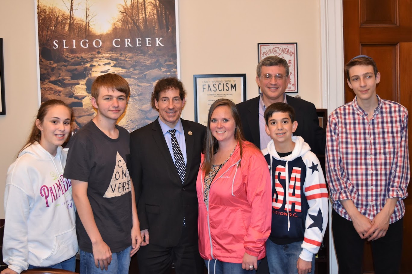 Students on a Capital tour with Representative Raskins