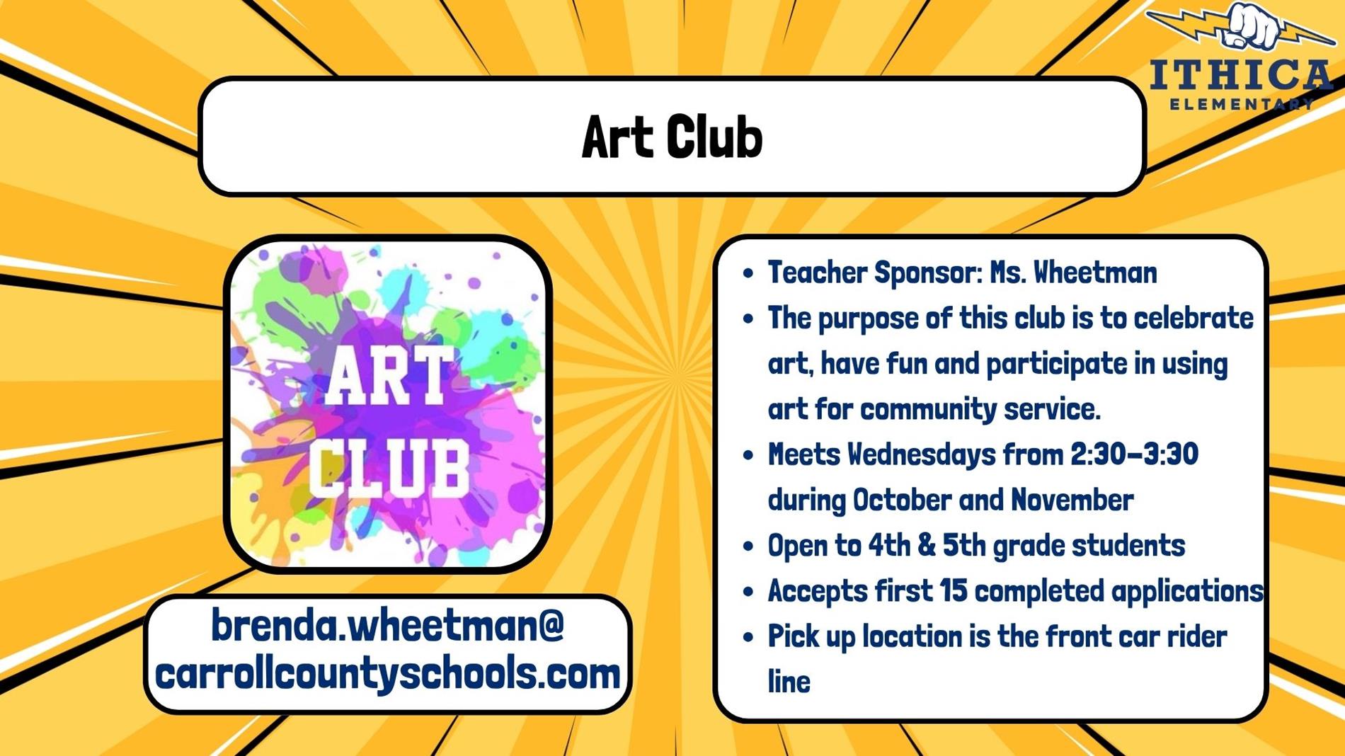 information about the art club