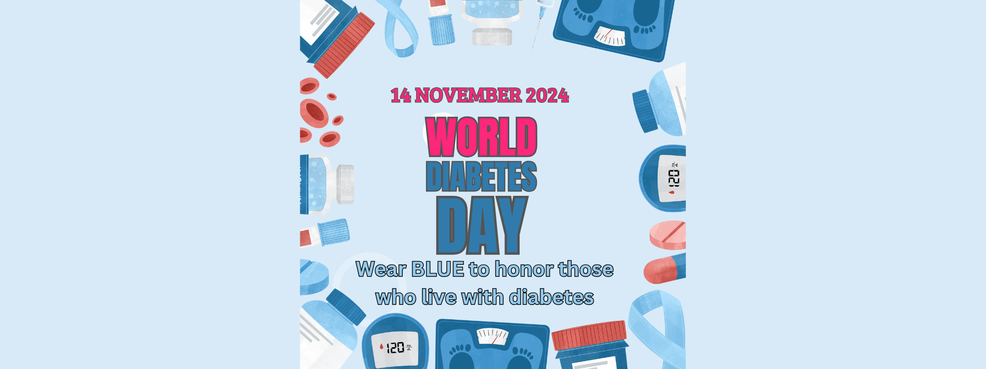 World diabetes day Blue