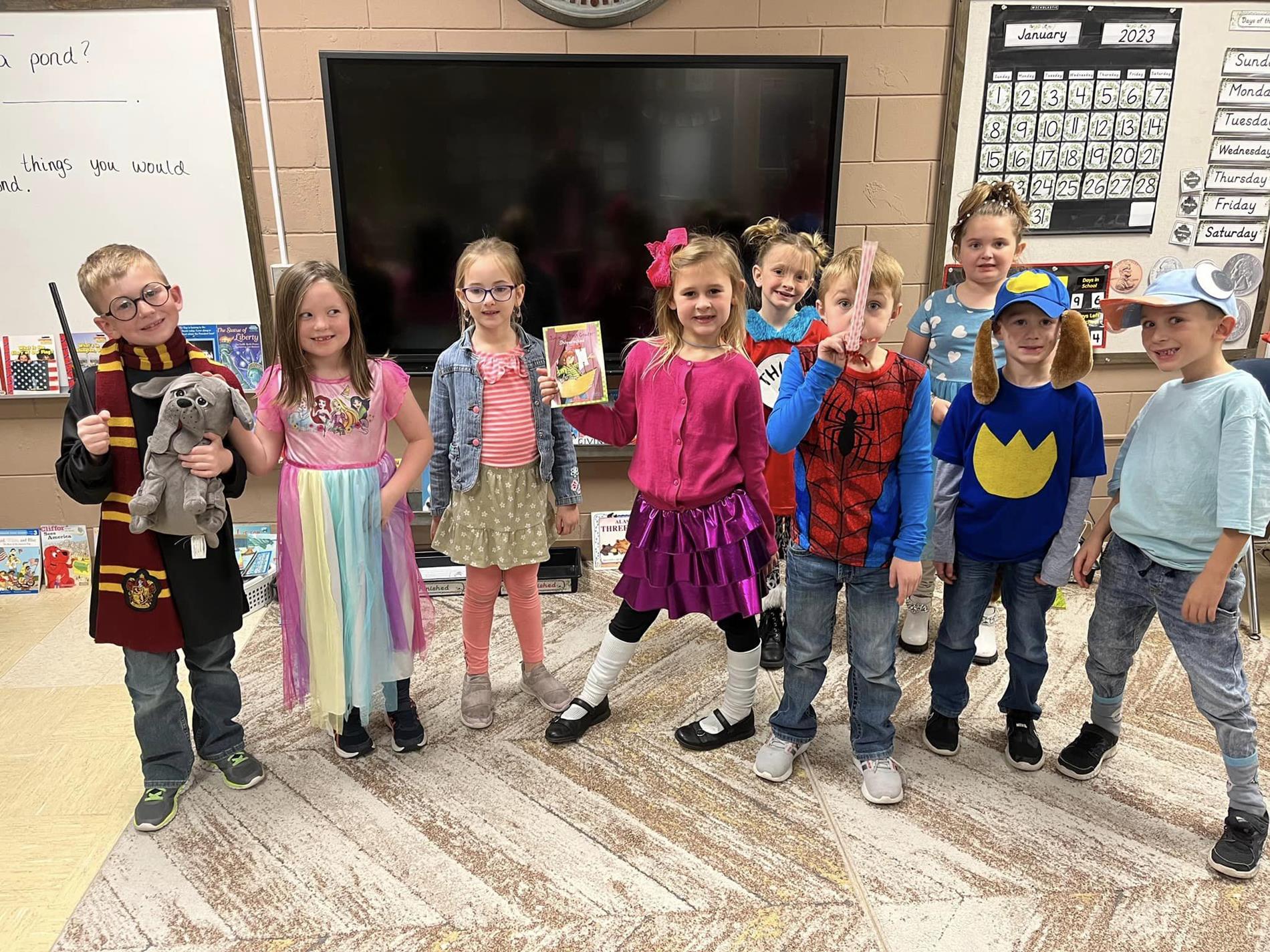 Some of the amazing book characters we had on campus.