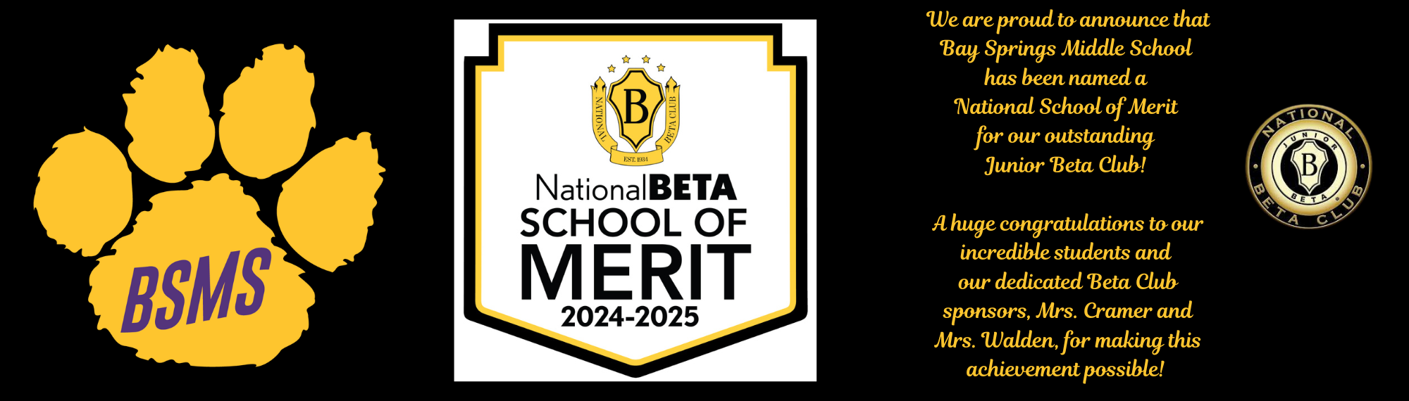 School of Merit Award for Jr. Beta