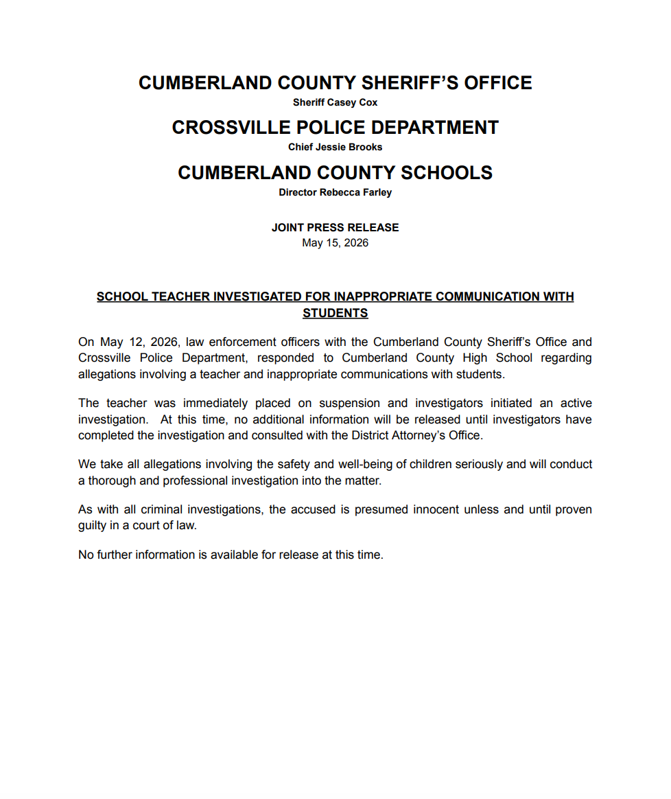 Press Release 5-15-2026