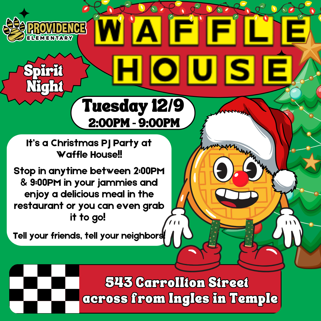 December Waffle House Flyer
