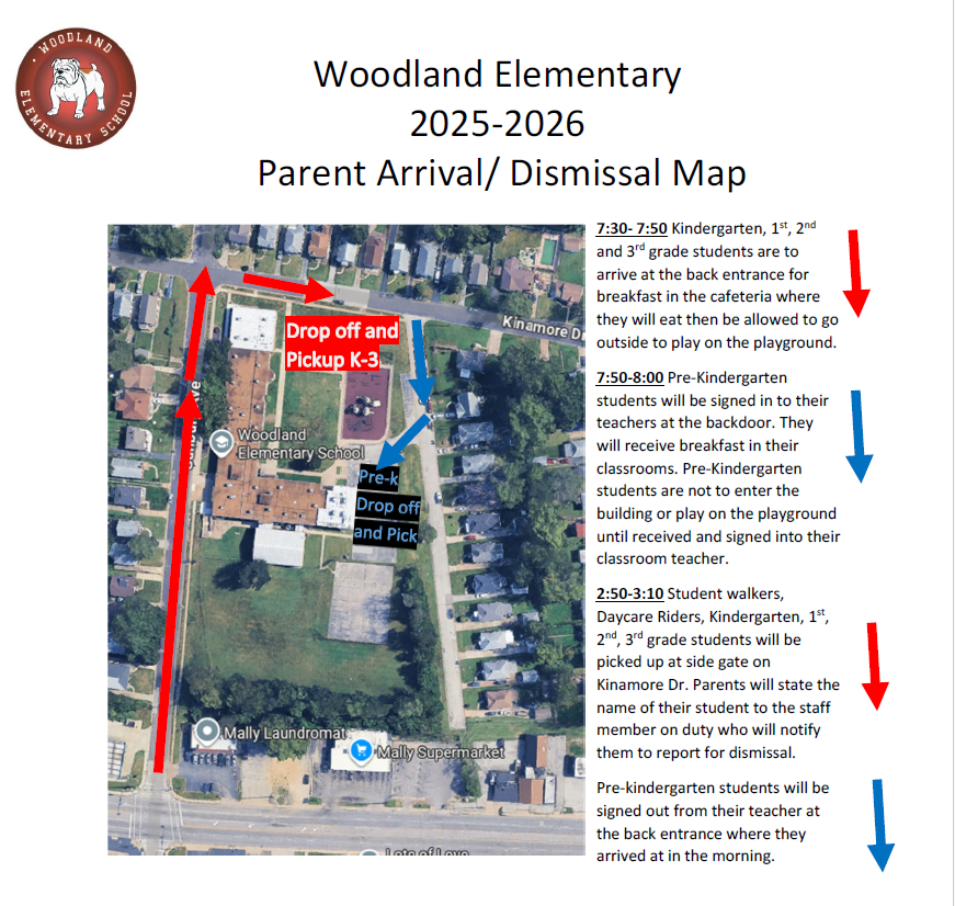 arrival and dismissal map