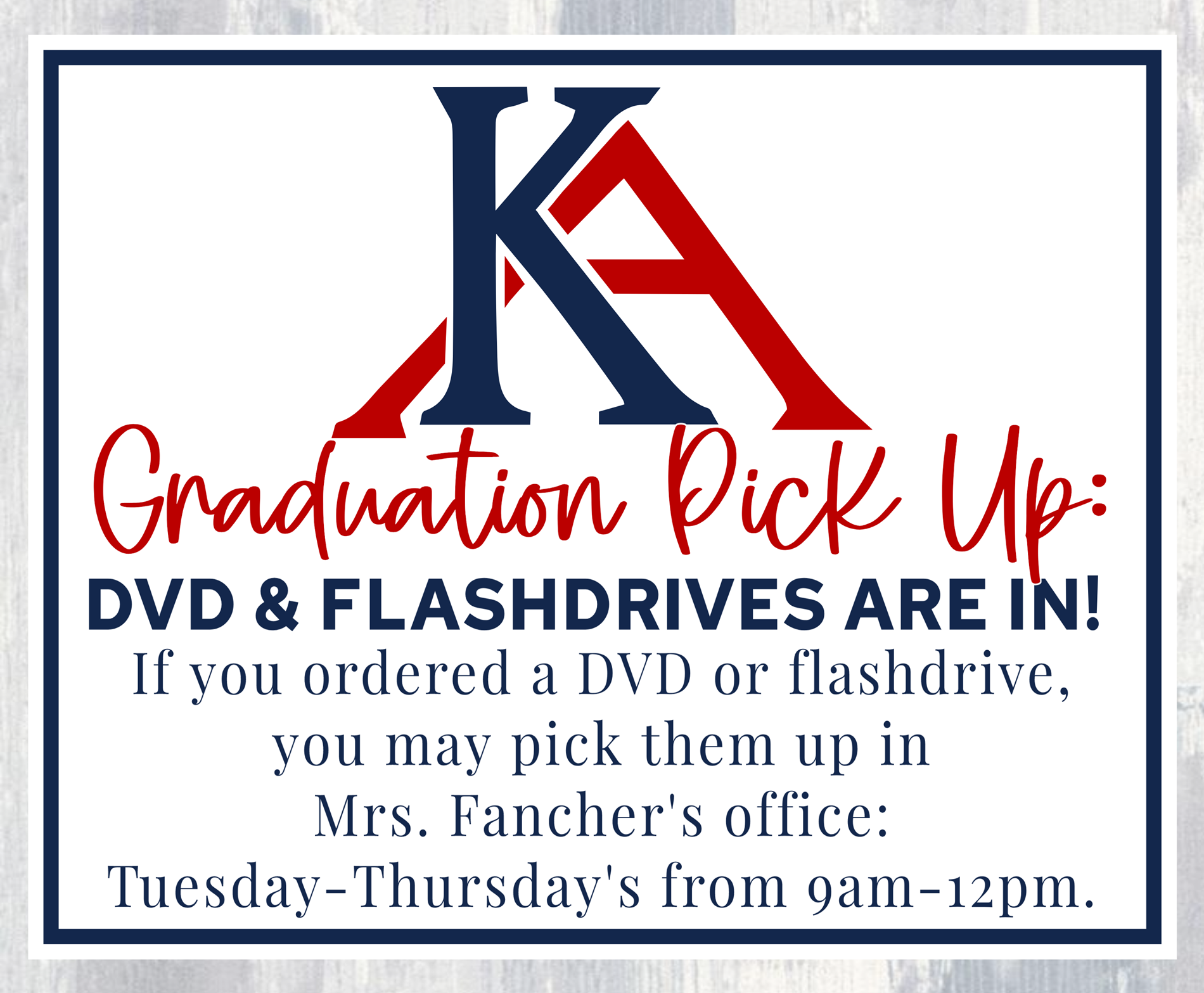 Graduation DVD & Flashdrives are in!