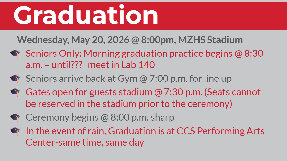 Graduation information Graduation information