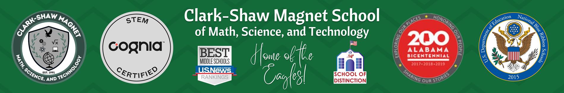 Website banner Clark-Shaw Magnet School