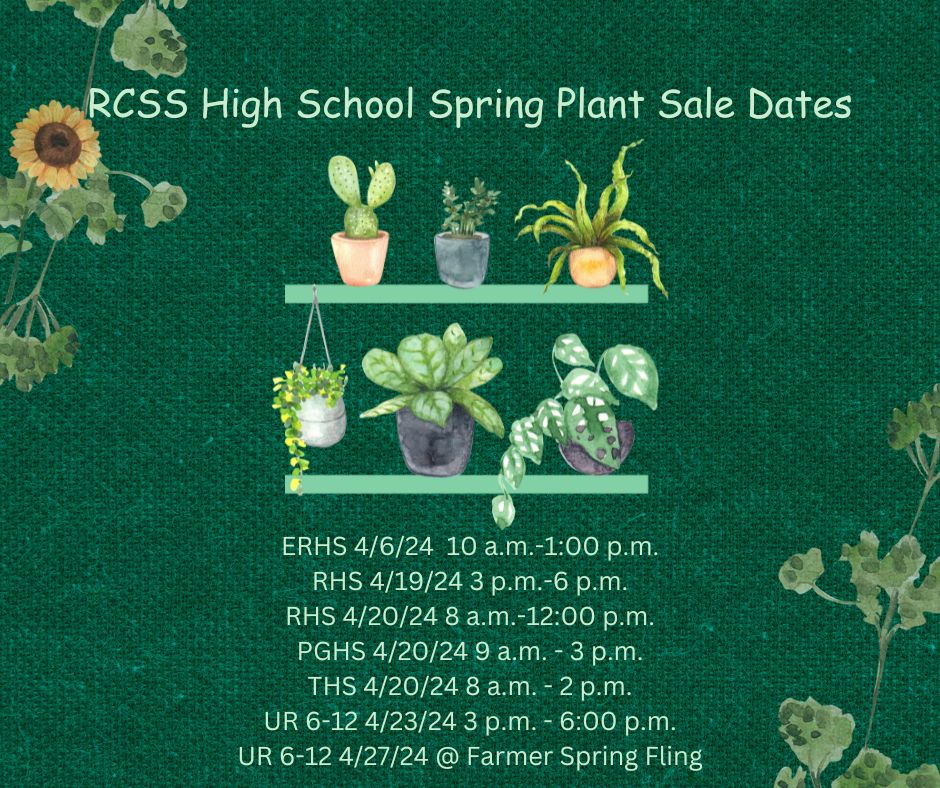 RCSS High School Plant Sales