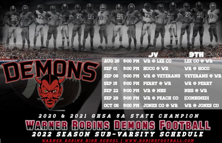 JV and 9th Grade Football Schedules 2022