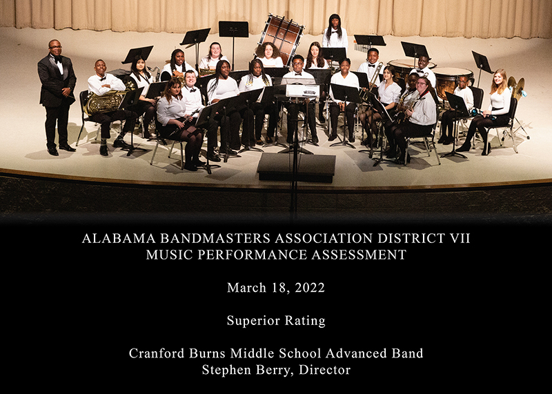 Burns Middle School Advanced Band 2022