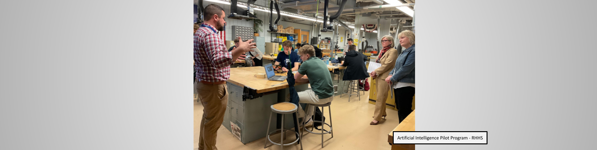 Students at RHHS participating in an AI pilot
