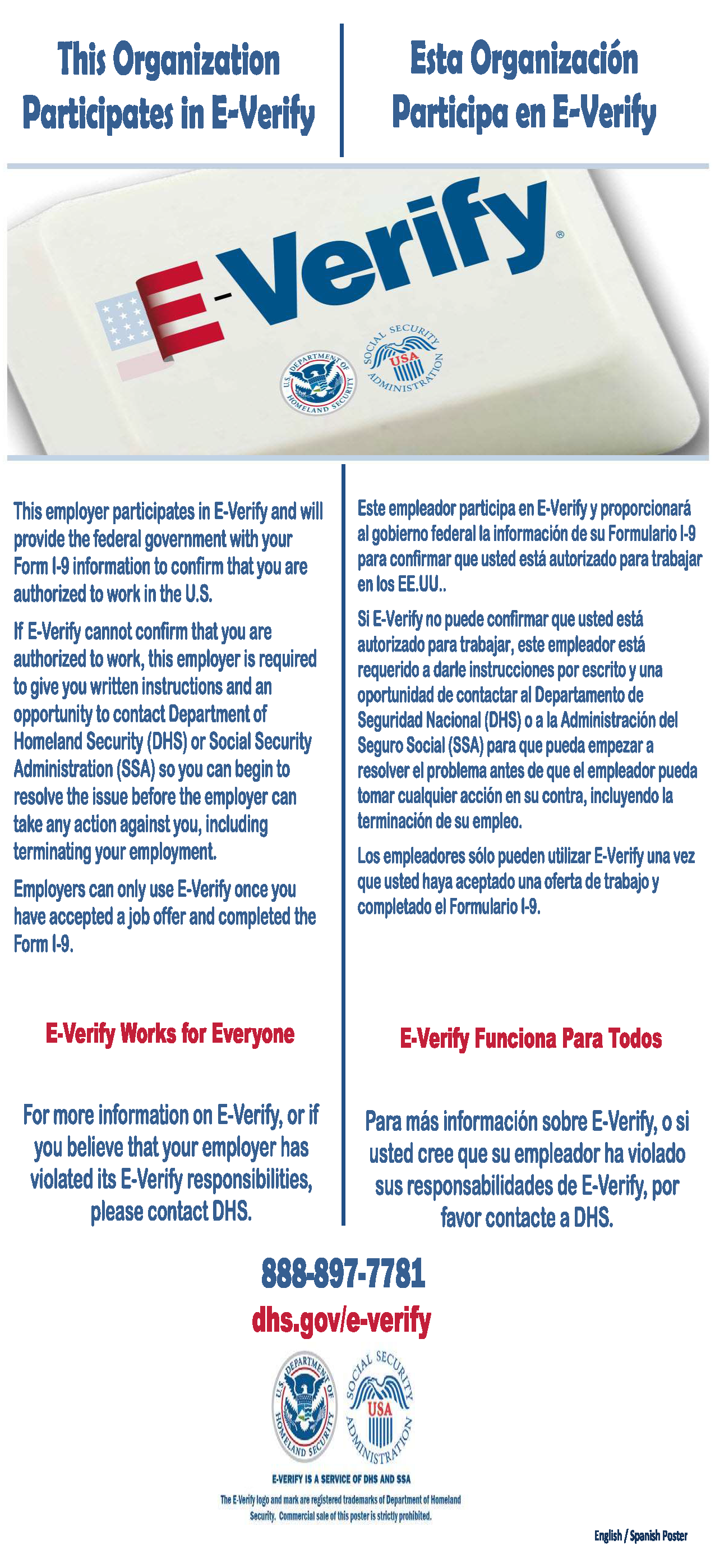 E-Verify Poster E-Verify Poster