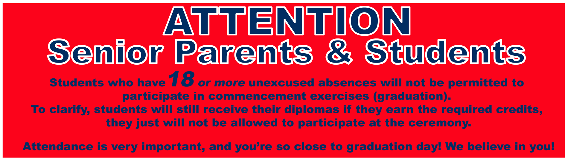 Senior Absences Notice