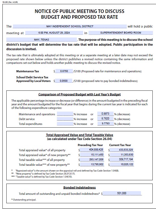 Proposed Tax Rate