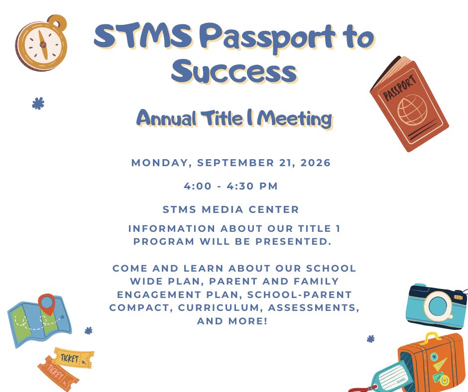 Information about our Title 1 program will be presented.   come and learn about our school wide plan, parent and family engagement plan, school-parent compacT, curriculum, assessments, and more! 