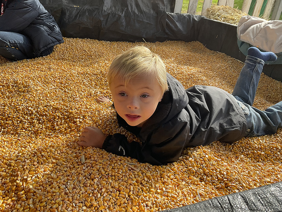 Having fun at Rolling Acres Corn Maze