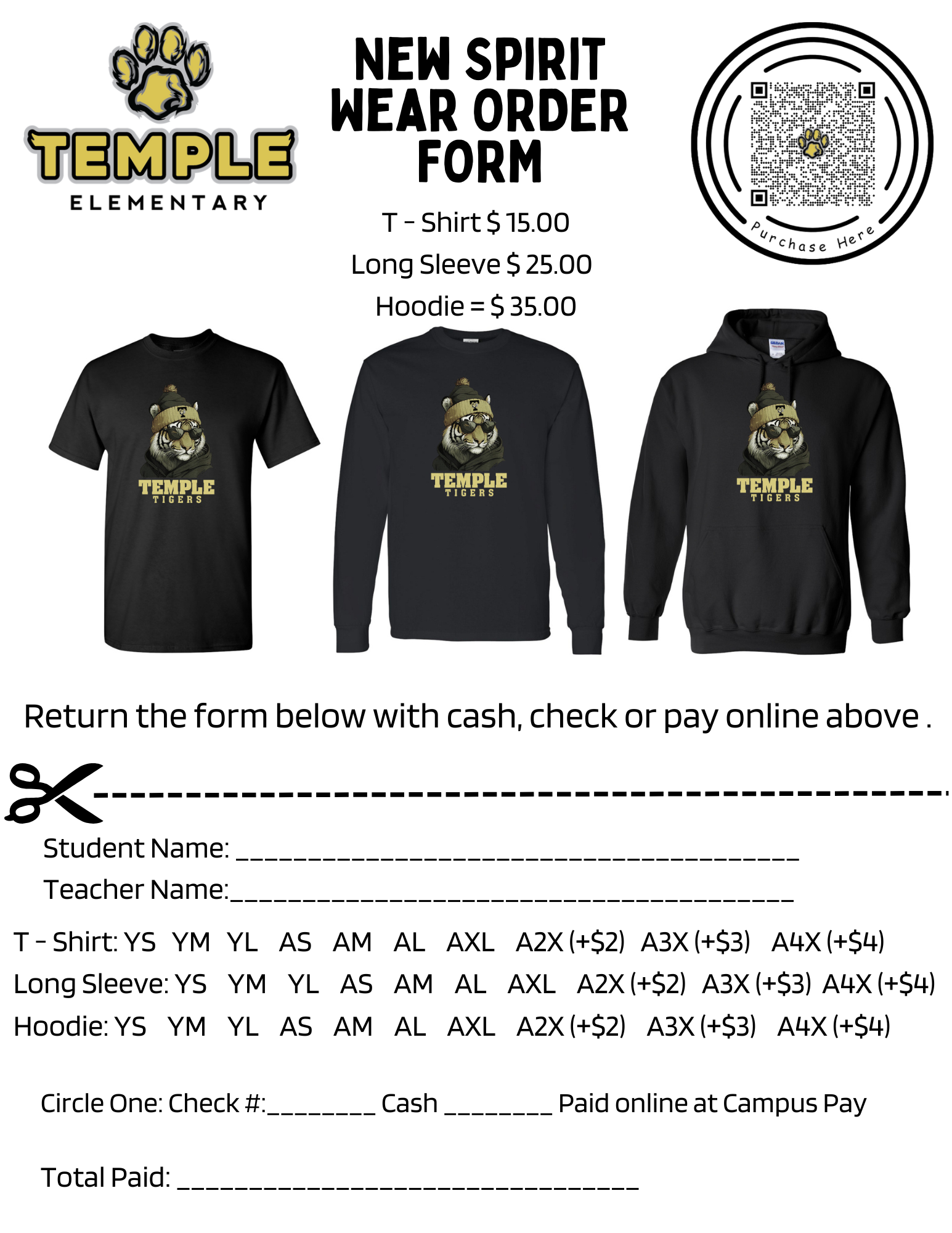 Shirt Order Form