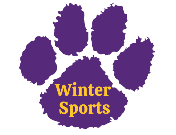 paw print with "winter sports" on palm