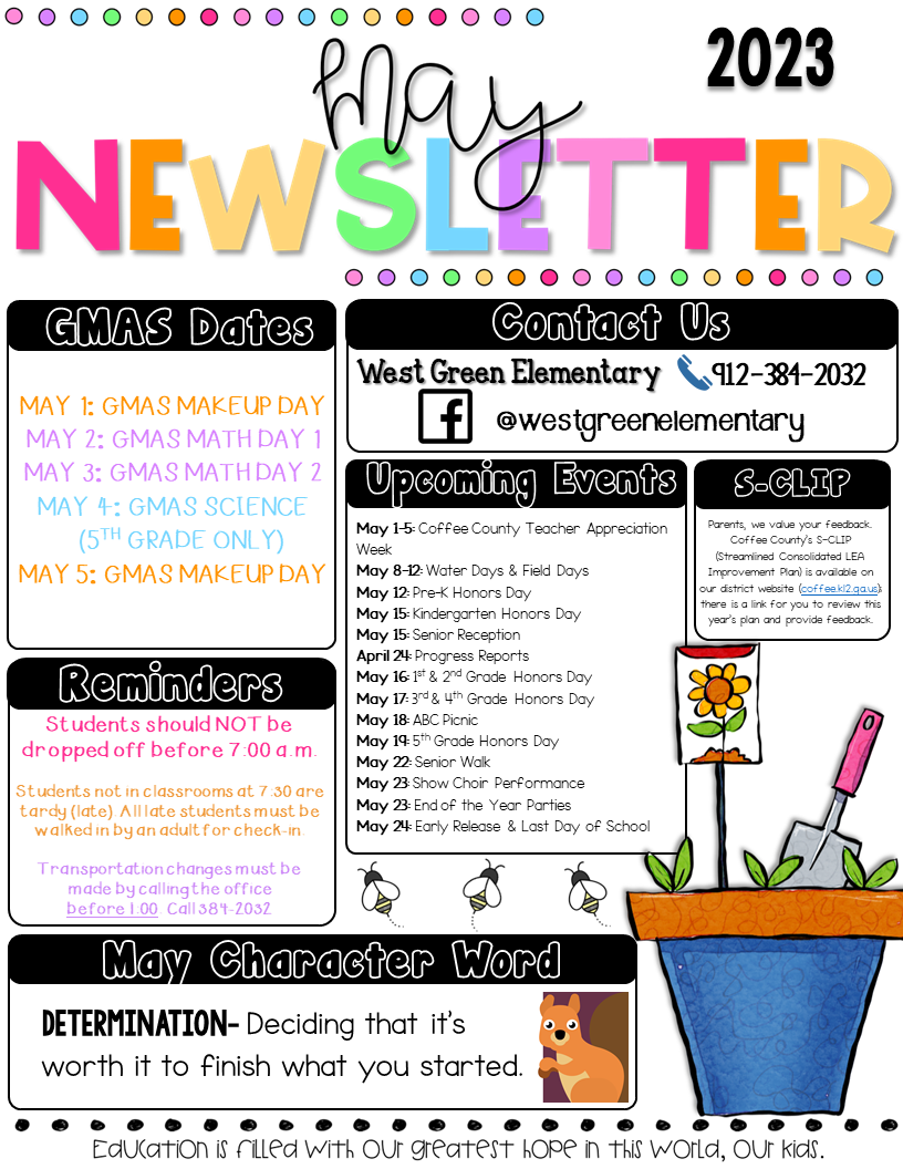 MAY NEWSLETTER ENGLISH