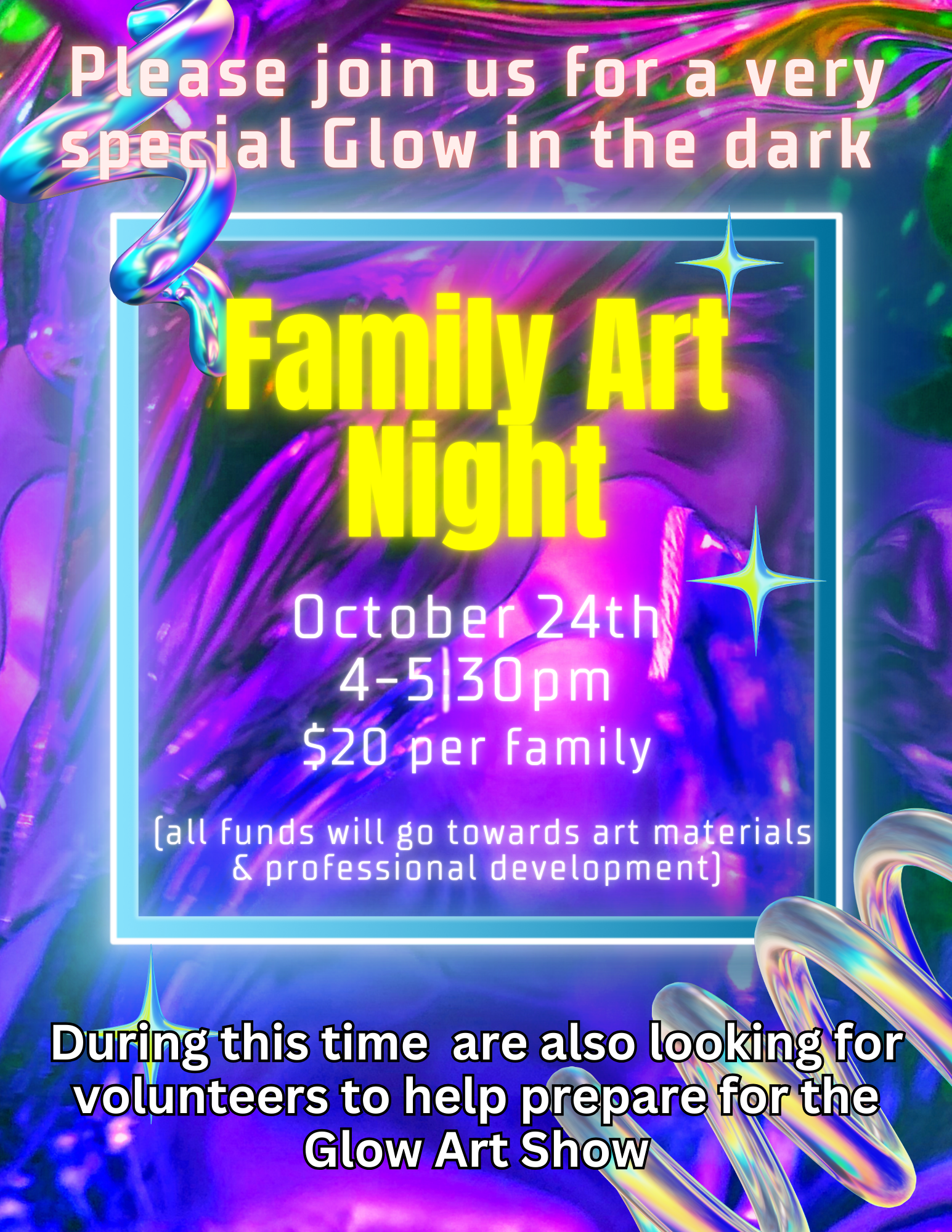 Family Art Night Flyer